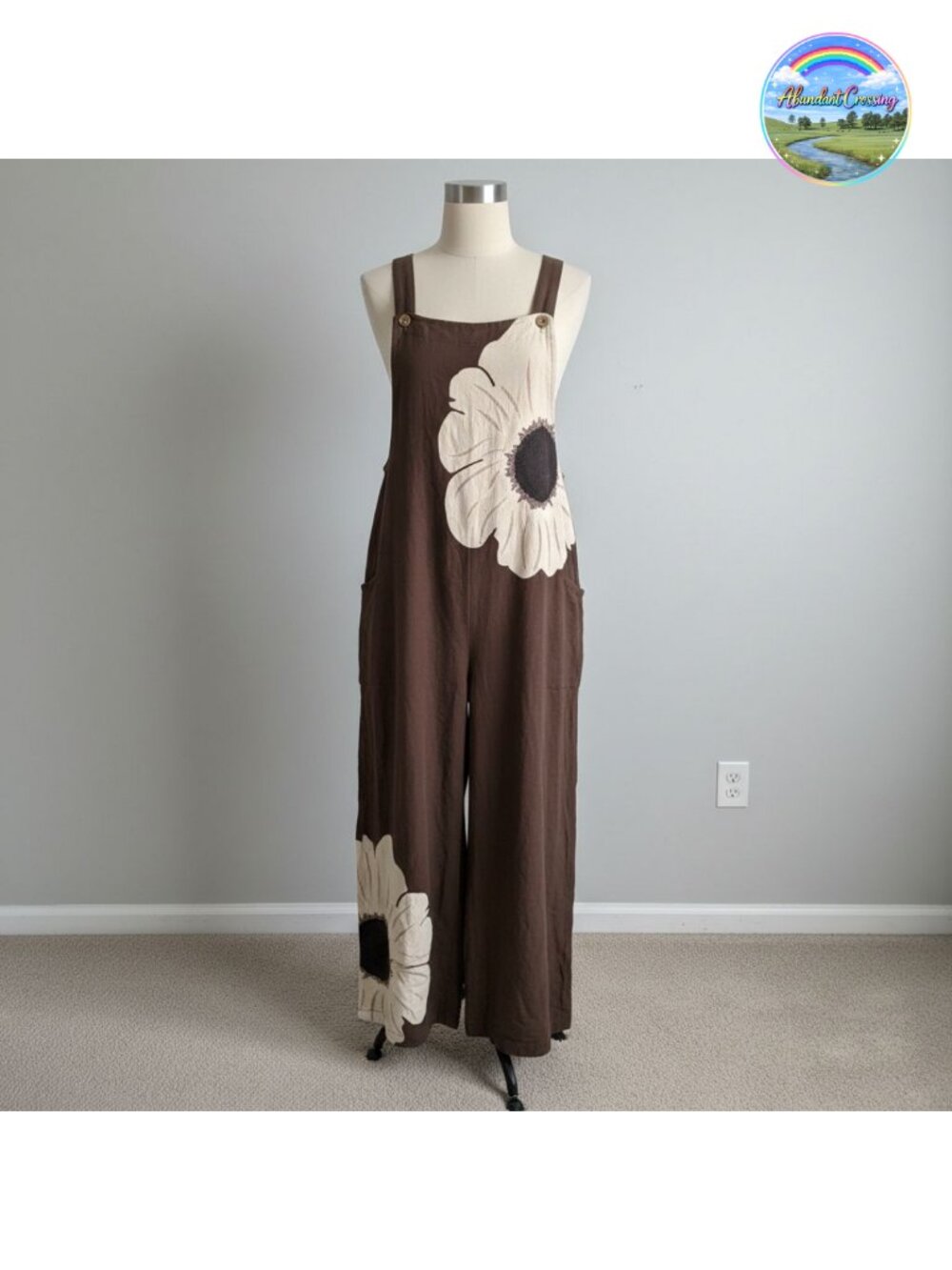 Sleeveless Wide Leg Jumpsuit | Square Neck Romper with Pockets